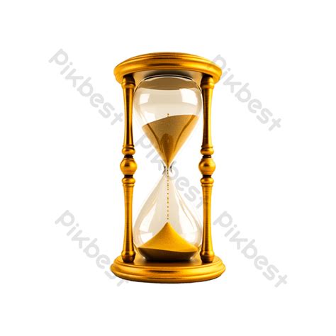 Realistic Golden Hourglass Vector Illustration Png Images Psd Free
