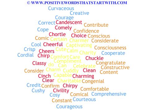 He taught me many things. Positive words that start with C image | Right Brain ...