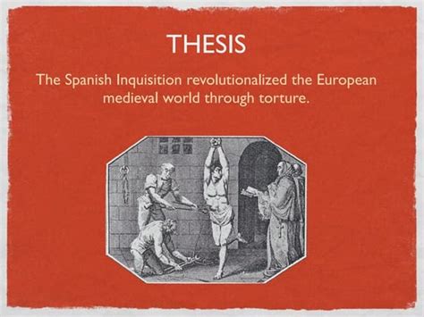 Student Work Sample The Spanish Inquisition