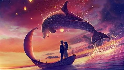 Share More Than 55 Sunset Cute Dolphin Wallpaper Latest Incdgdbentre