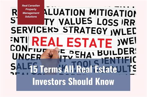 Important Real Estate Terms You Should Know As An Investor