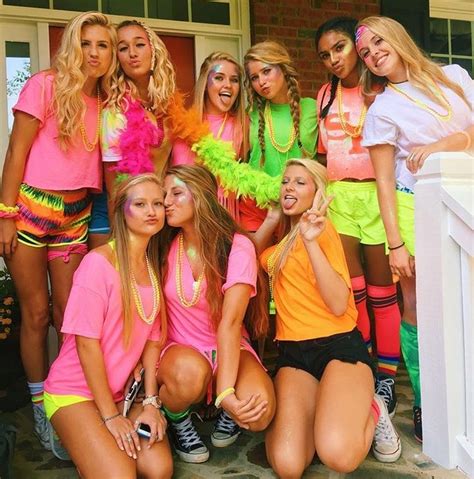 Neon Night Neon Party Outfits Neon Outfits Homecoming Spirit