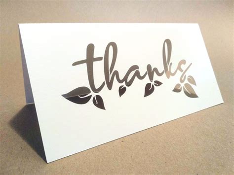 Thank You Card Thanks Svg And Png Papercut Files