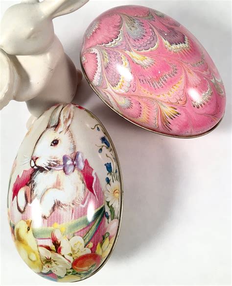Vintage Easter Egg Tins Decorative Egg Tins For Treats And Trinkets