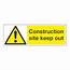 Construction Site Warning Signs In