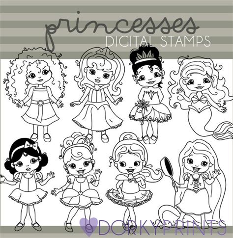 Princess Clipart Personal And Limited Commercial Disney Etsy Art