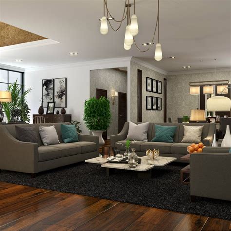 Modern Indian Living Room Styled In Comfortable Furnishings Indian