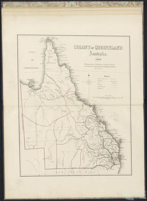 General Map Of Queensland Showing Districts Proclaimed As Electorates