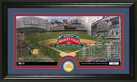Chicago Cubs Wrigley Field 100th Anniversary Bronze Coin Pano Photo Mint