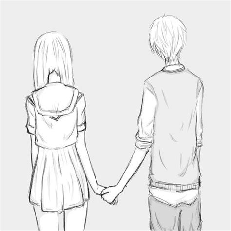 Anime Couple Holding Hands Pasangan Cinta Anime Gambar Pasangan