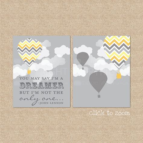 You May Say Im A Dreamer Giclee Art Prints For Nursery