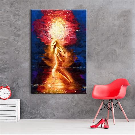Sea Sexy Woman Abstract Art Sexy Beauty Naked Decoration Painting