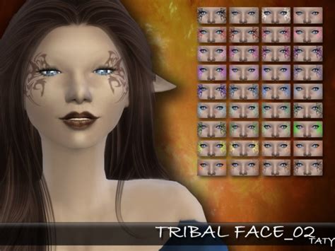 The Sims Resource Tribal Face02 By Taty • Sims 4 Downloads