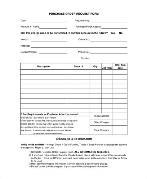 Purchase Order Request Form Template Doctemplates Gambaran
