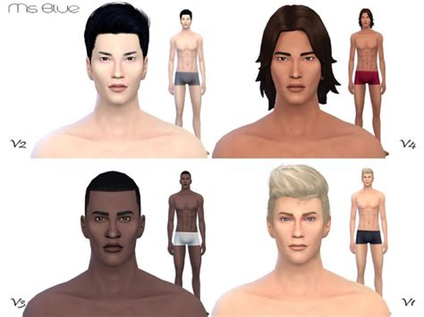The Sims Resource Beauty Skin Male V2 By Ms Blue Sims 4 Downloads