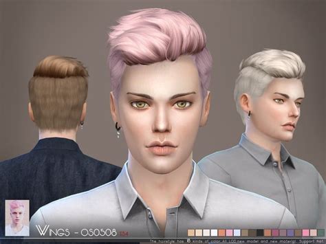 Wings Os0508 Sims Hair Sims 4 Hair Male Sims 4