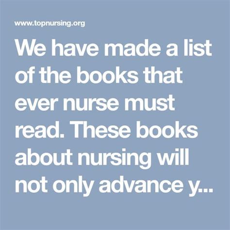 We Have Made A List Of The Books That Ever Nurse Must Read These Books