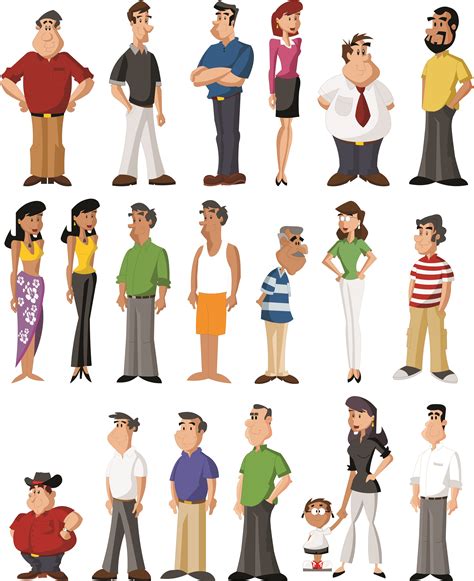 all kinds of cartoon characters 94510 free eps download vector character design cartoon