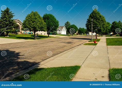 Peaceful Clean and Safe Neighborhood in Bismarck, North Dakota. Stock