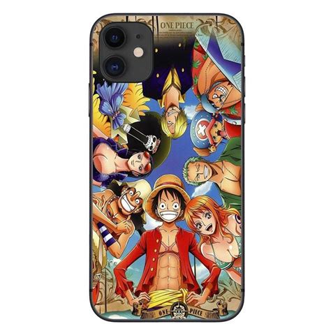 Phone Cases Anime Character One Piece Luffy Black Silicone Etsy