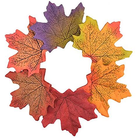 100pcs Artificial Maple Leaves Simulation Decorative Silk Maple Leaves