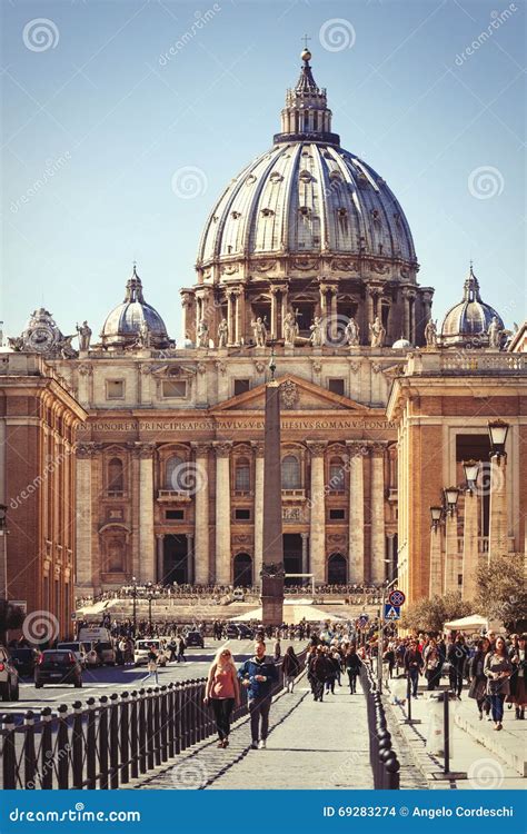 Vatican City Basilica Of Saint Peter Via Della Conciliazione In Rome