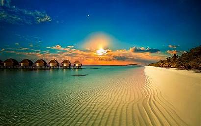 Sunset Tropical Nature Island Water Landscape Resort