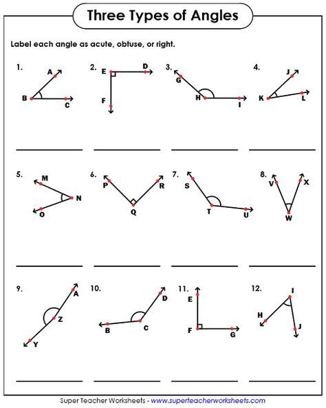 Obtuse, a neighborhood in brookfield, connecticut. Types Of Angles (acute, Obtuse, Right) - Free Worksheets ...