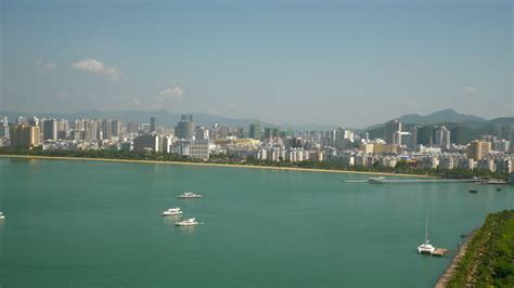 Skyline With Towers In Sanya Image Free Stock Photo Public Domain