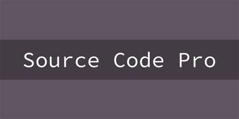Source Code Pro Font Free By Adobe Font Squirrel