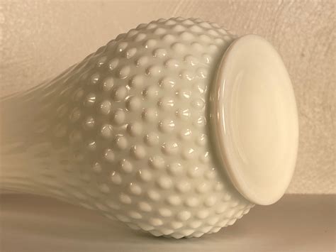 Fenton Hobnail Milk Glass Swung Vase