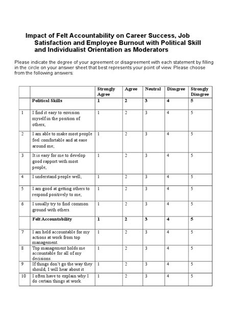 5 Point Likert Scale Survey 1 Social Psychology Action