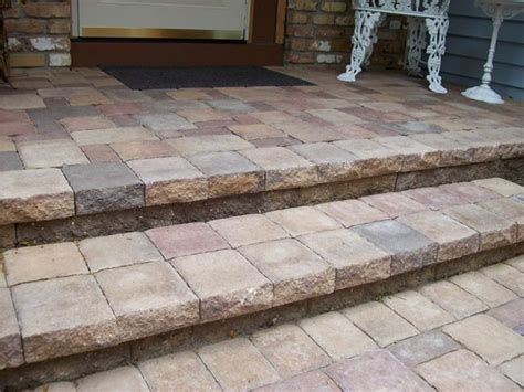 The idea of having a backyard patio is very appealing to many home owners. Stairs Gallery | Willow Creek Paving Stones | Porch steps ...