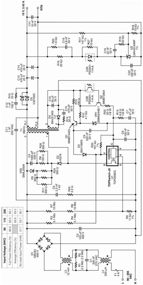 Hp laptop charger 3 wires. Laptop power supply circuit using TOP269EG