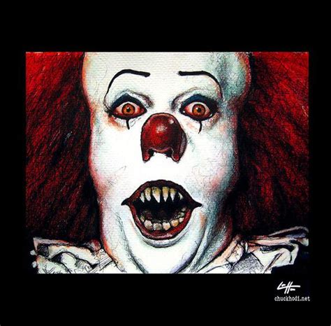Print 8x10 Pennywise It Clown Stephen King Horror By Chuckhodi