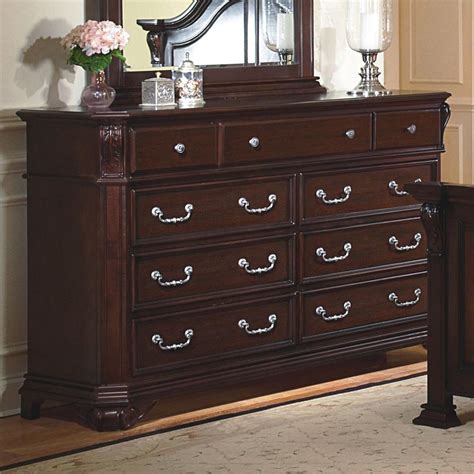 New Classic Emilie 1841 050 Nine Drawer Dresser W Acanthus Leaf