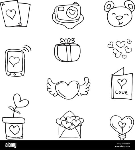 Love Theme Of Doodles Vector Stock Vector Image And Art Alamy