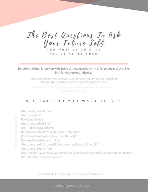 10 Questions To Ask Your Future Self — The Progress Project Letter To