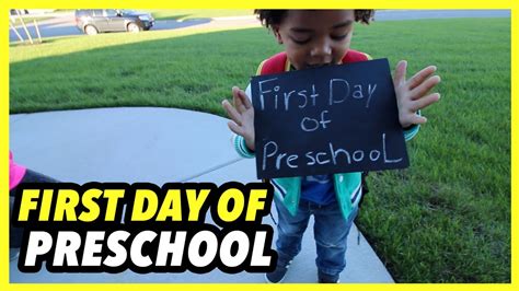 First Day Of Preschool Youtube