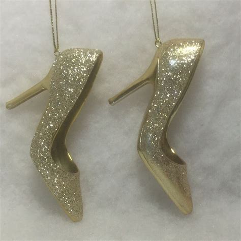 Gold High Heel Shoes Christmas Tree Ornaments Fashion Nordstrom Gold