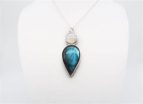 Labradorite And Moonstone Pendant — Rising Sun Pieces