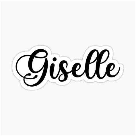 Giselle Name Handwritten Calligraphy Sticker For Sale By