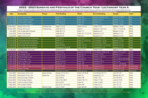 Presbyterian Liturgical Calendar 2023 Pdf Printable Calendar 2023