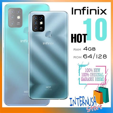 Hp Infinix Hot 10 6128 4128 464 Garansi Resmi Infinix Hot 10 Ram