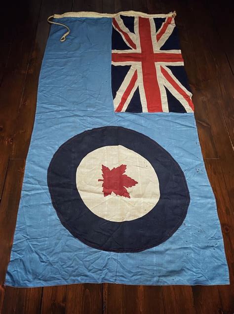 C 1940 Vintage Wwii Rcaf Royal Canadian Air Force Ensign Flag Etsy