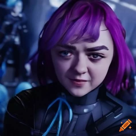 Maisie Williams As Sci Fi Girl With Purple Hair