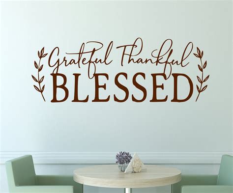 Farmhouse Decal Grateful Thankful Blessed Farmhouse Wall Decal