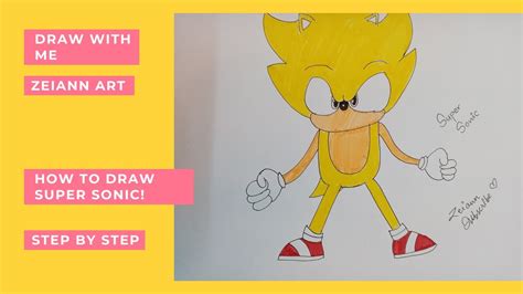 How To Draw Super Sonic For Beginners Step By Step Art Tutorial