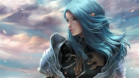Desktop Wallpaper Blur Hair Girl Warrior Fantasy Art Hd Image Picture Background 946554