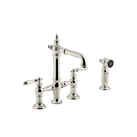 We did not find results for: KOHLER Artifacts 2-Handle Bridge Kitchen Faucet with Lever ...